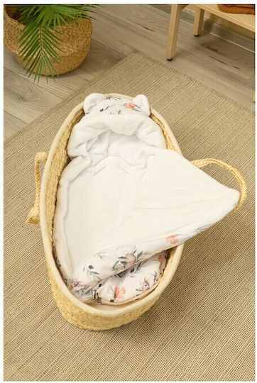 Sensillo Husă Pentru Cărucior Impermeabilă Albă Cu Căptușeală Din Catifea 80x43cm