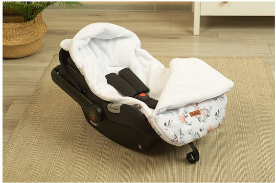 Sensillo Husă Pentru Cărucior Impermeabilă Albă Cu Căptușeală Din Catifea 80x43cm
