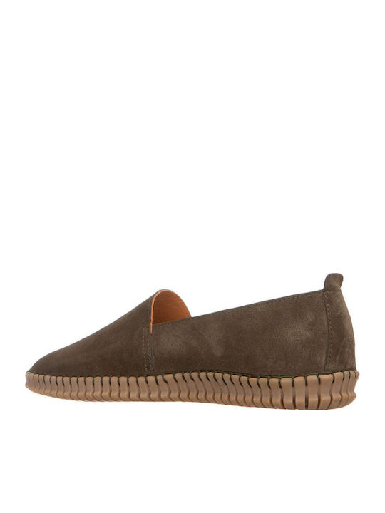Women's Suede Espadrilles Khaki