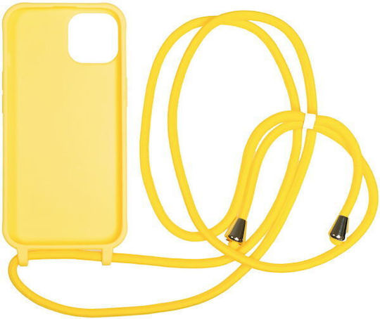 Mobile Origin Back Cover Silicon cu Curea Galben (iPhone 14)