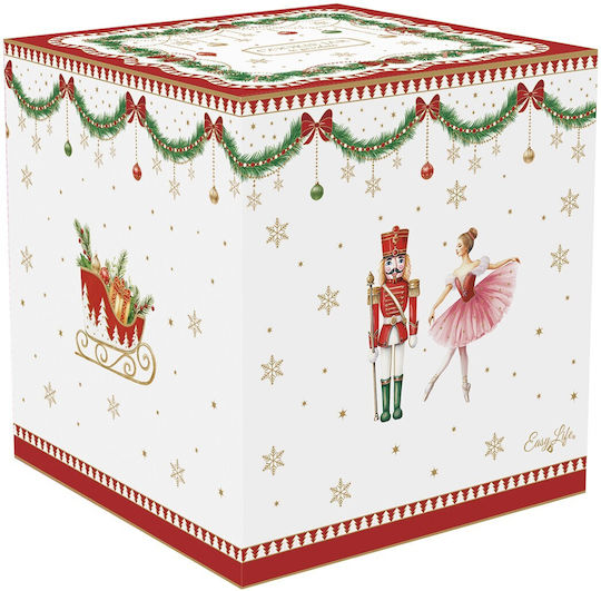 Easylife Christmas Cookie Jar Porcelain Multicolored L16.5xW14xD14cm.
