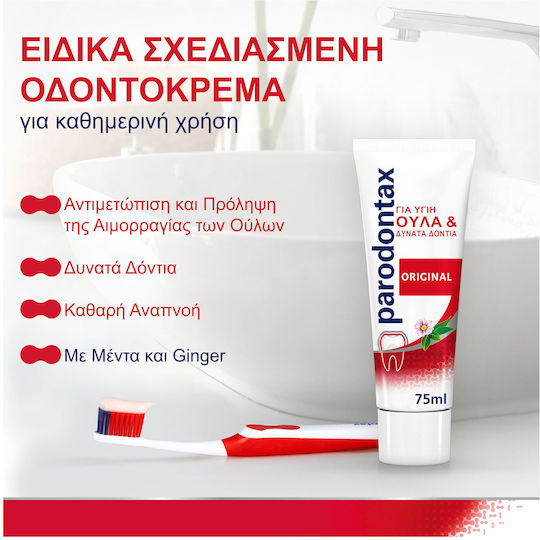 Parodontax Original Toothpaste for Periodontitis Mint & Ginger for Bleeding Glands 75ml