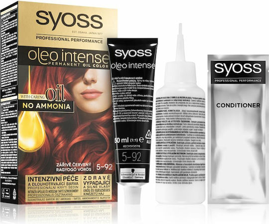 Syoss Oleo Intense Hair Dye no Ammonia 5-92 Bright Red 50ml