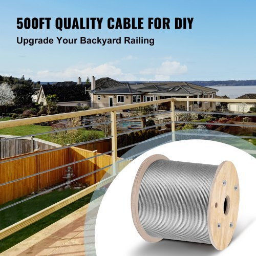 Vevor Wire Rope Stainless Steel 3.2mm 316BXGGSS150M0001V0