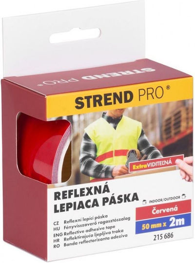 Reflective Tape Self-adhesive Strend Pro Extra Visible Red 50 Mm X 2 M
