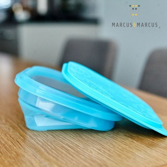 Marcus & Marcus Baby Food Bowl made of Silicone Light Blue