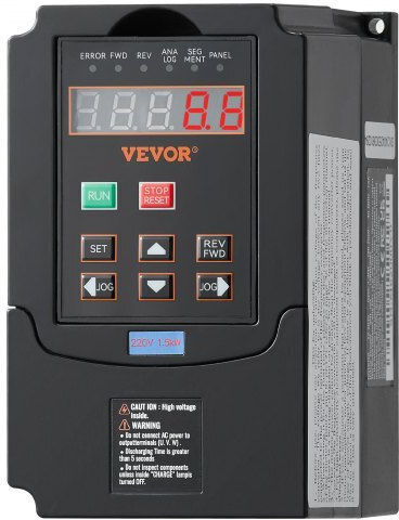 Vevor Vfd 2hp 1.5kw 7.5a 220v Είσοδος 1/3 Φάσης 3 Φάσεις 0-400hz Bpqdq15kw220pc4gyv7