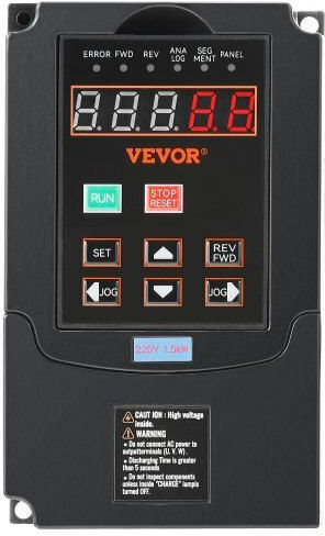 Vevor Vfd 2hp 1.5kw 7.5a 220v Είσοδος 1/3 Φάσης 3 Φάσεις 0-400hz Bpqdq15kw220pc4gyv7
