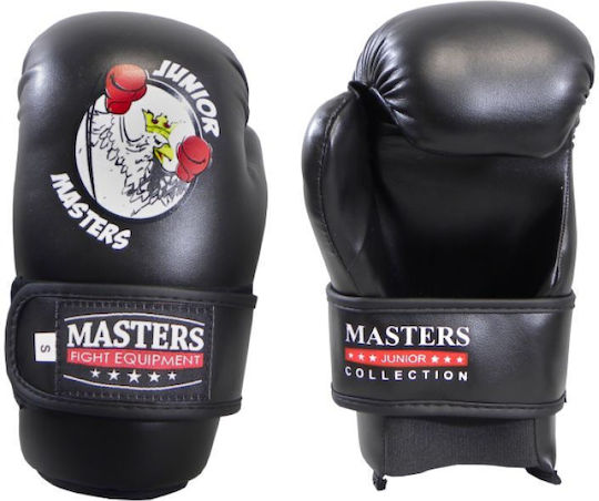 Sport Masters Rosm-MJC Jr Boxing Gloves made of Synthetic Leather for Match Black