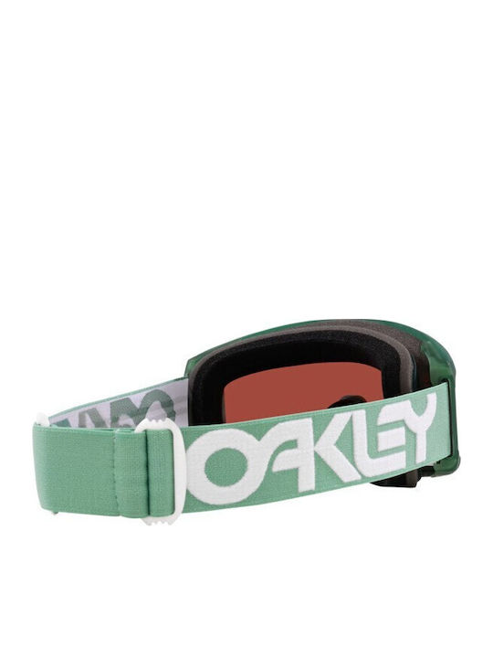 Oakley Line Miner Masca de schi și snowboard Pentru adulți Verde cu Lentilă Fumurie în culoarea Galben