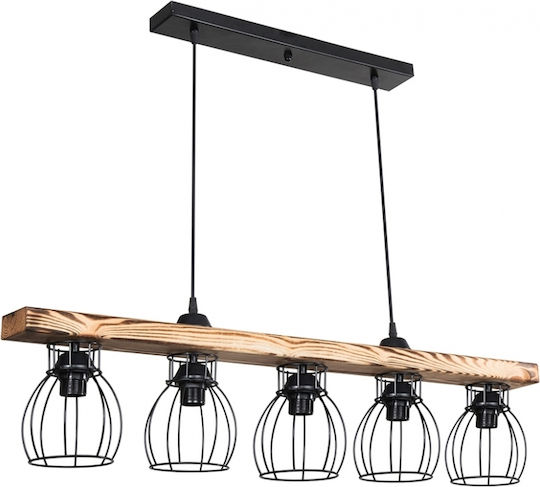 GloboStar Barista Κρεμαστό Φωτιστικό Μαύρο 100x14.5x26εκ.