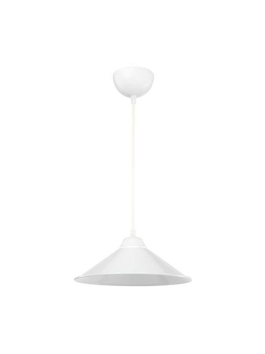 GloboStar Pendant Light White Bell with Socket E27 30x30x90cm