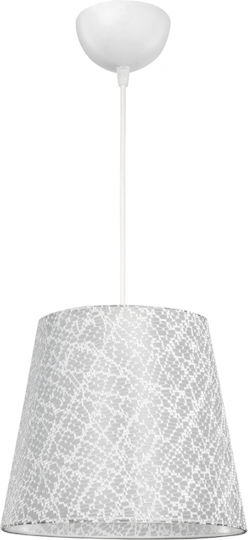 GloboStar Coney Hängelampe Weiß mit Fassung E27 26x26x93cm.