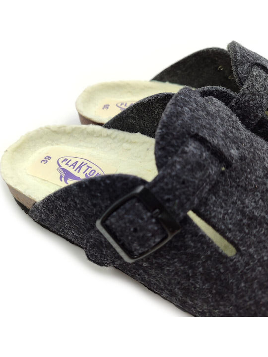 Anatomical Leather Women's Slippers Black