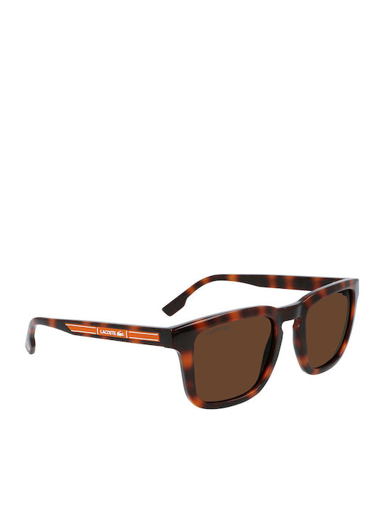 Lacoste Unisex Sunglasses with Brown Tartaruga Plastic Frame and Brown Lens L951SRG-214