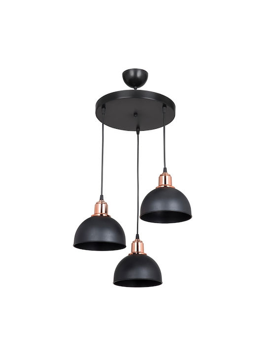 GloboStar Pendant Light Black Bell with Socket E27 40x40x76cm