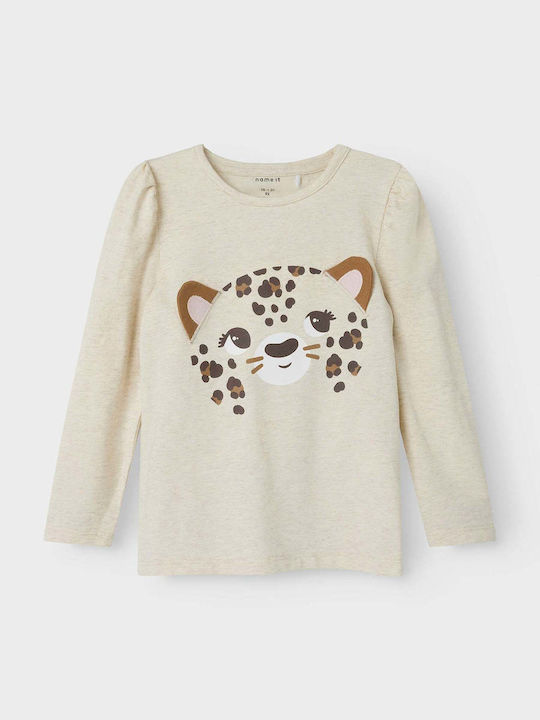 Name It Children's Blouse Long Sleeve Beige Jersey