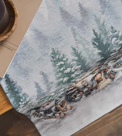 Gofis Home Gofis Home Weihnachtliches Tischtuch Stoff Läufer Rote 140x45cm