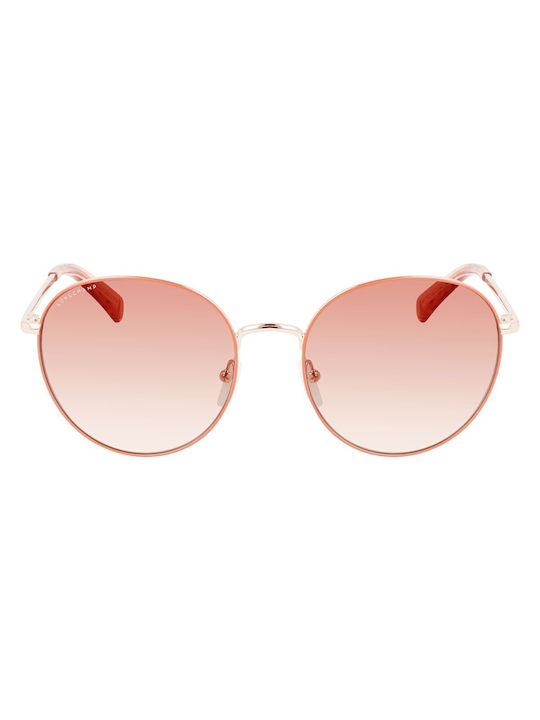 Longchamp Women's Sunglasses with Rose Gold Metal Frame and Pink Gradient Lens LO101S 223