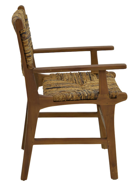 Scaun de Exterior din Lemn Refane Teak Natural 55x60x85cm