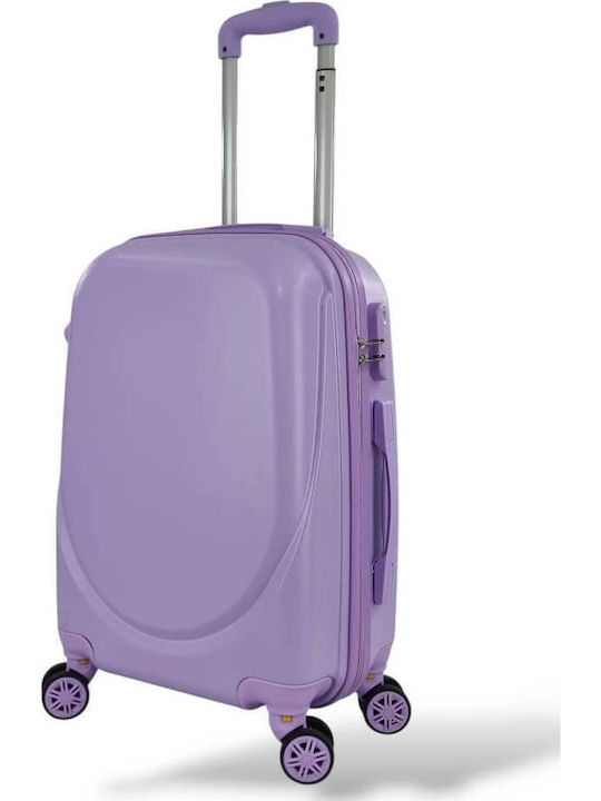 Playbags Βαλίτσα Ταξιδίου Καμπίνας Σκληρή Λιλά με 4 Ρόδες Ύψους 55εκ.