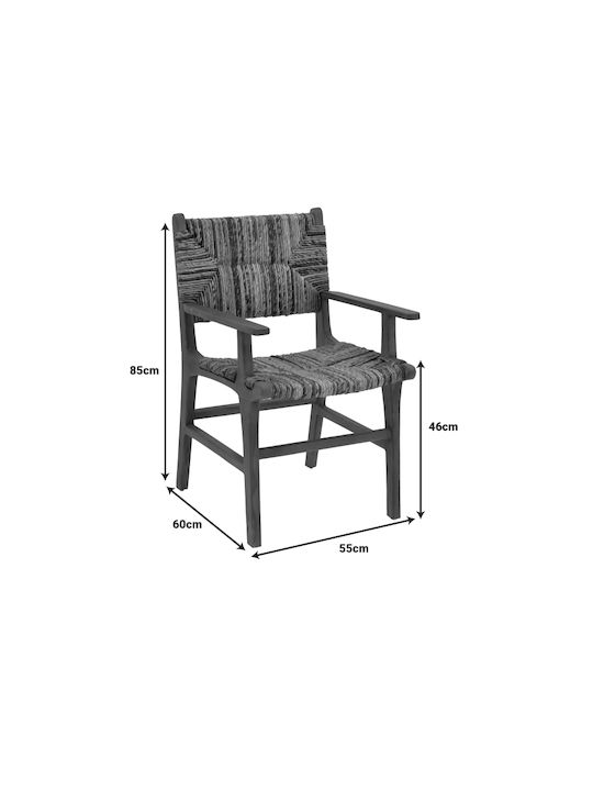 Scaun de Exterior din Lemn Refane Teak Natural 55x60x85cm