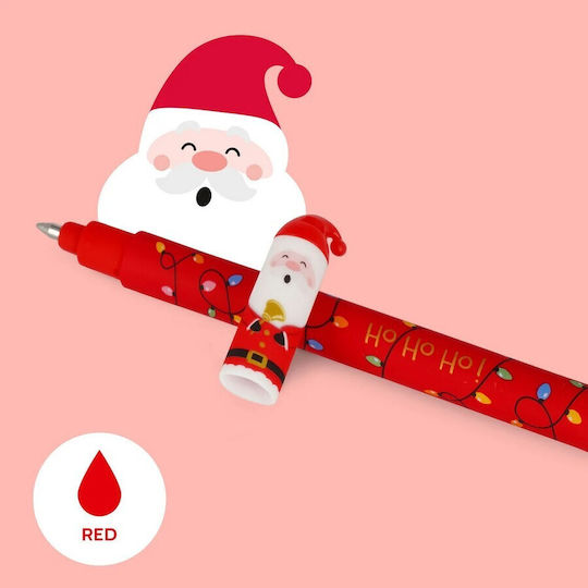 Legami Milano Erasable Pen Gel 0.7mm Red 3pcs Naughty or Nice Santa's Village (Limited Edition)