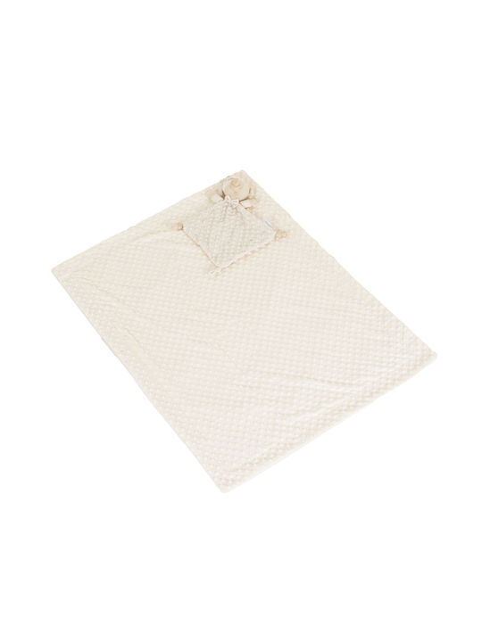 Cangaroo Blanket Nursery Swaddling Blankets Gift Set Beige & Comfort Blanket Bennie Beige 75x100cm 2pcs