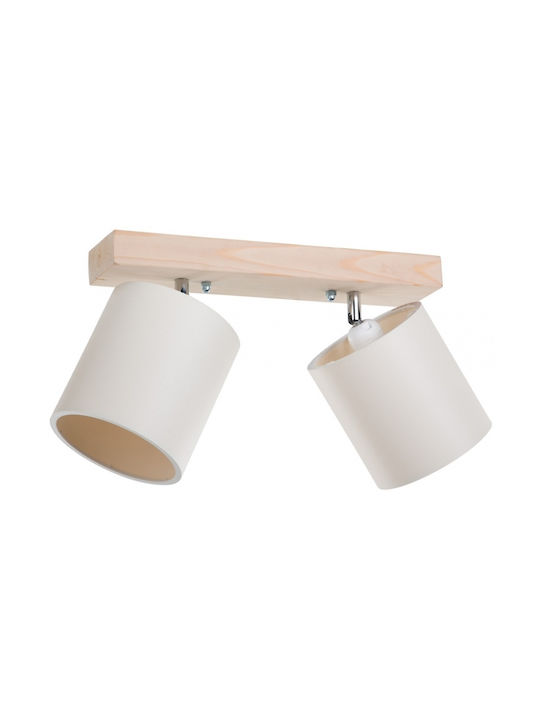 GloboStar Double Spot with Socket E27 in White Color