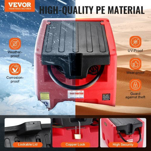 Φορητή Δεξαμενή Καυσίμου Vevor 48 Γαλ Αντλία 12v Bxsryxhssl48ht1z8v9