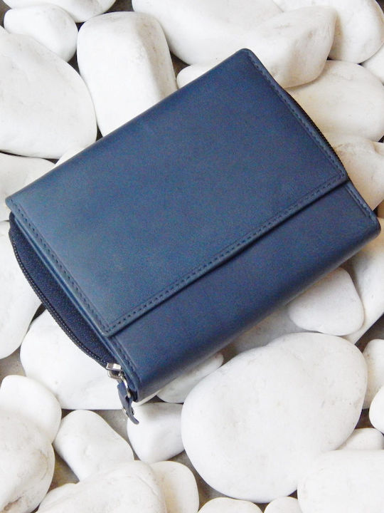 Klein Leder Damen Geldbörse Klassisch Blau