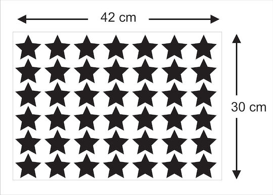 Mini Set Wall Stickers Stars Yellow