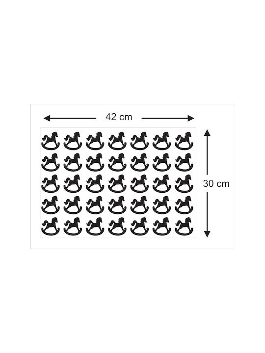 Mini-Set Wandsticker Weiße Pferde