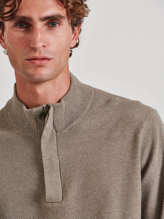Langarmbluse Beige