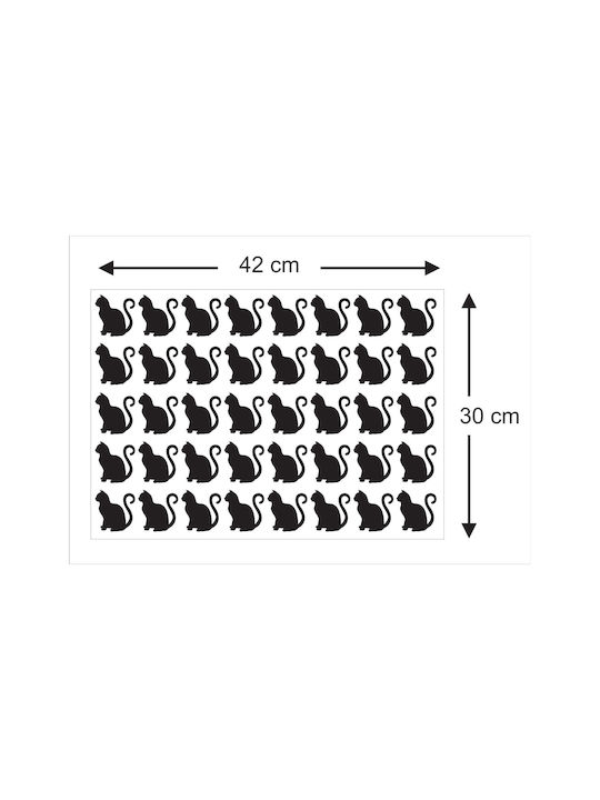 Set Mini Autocolante de Perete Pisicuțe Albastru Închis