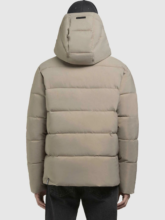 Jacket Puffer Waterproof and Windproof Light Gray