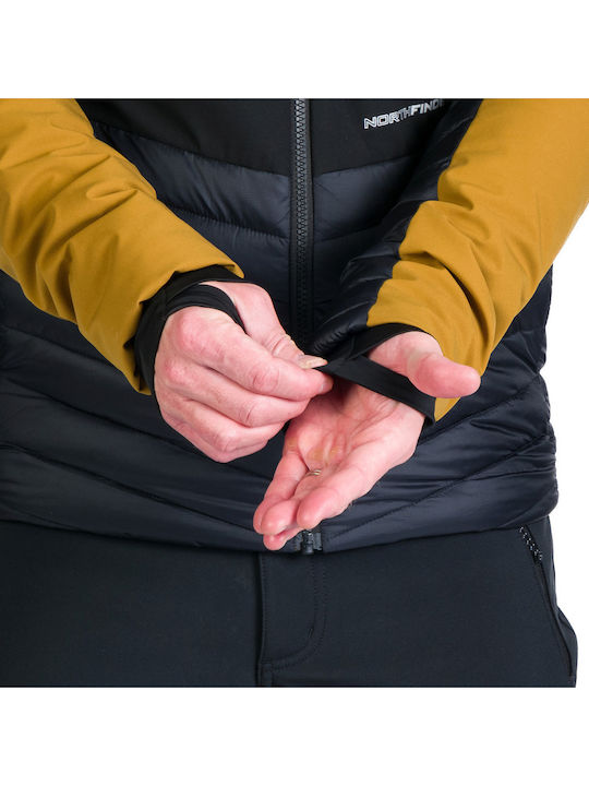 Geacă Softshell Iarna Waterproof Cu Protecție Împotriva Vântului Mustard-Negru