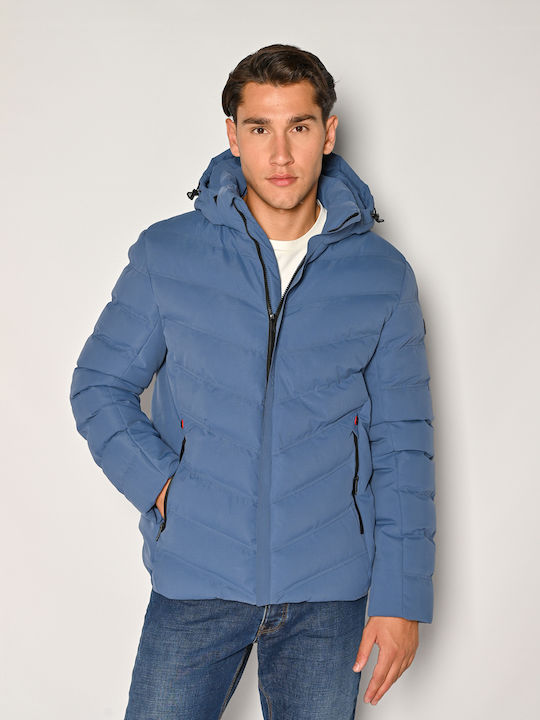 Brokers Jeans Jacket Puffer Blue