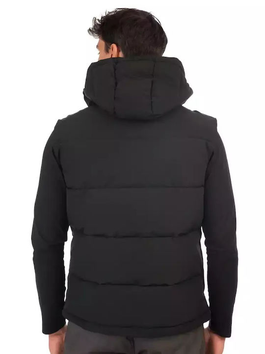 Double Sleeveless Jacket Puffer Black