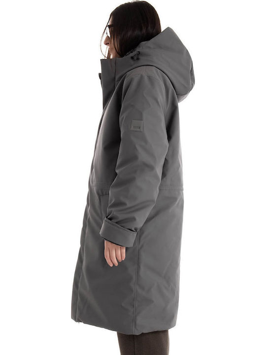 Askim Women's Long Lifestyle Jacket for Winter Grey
