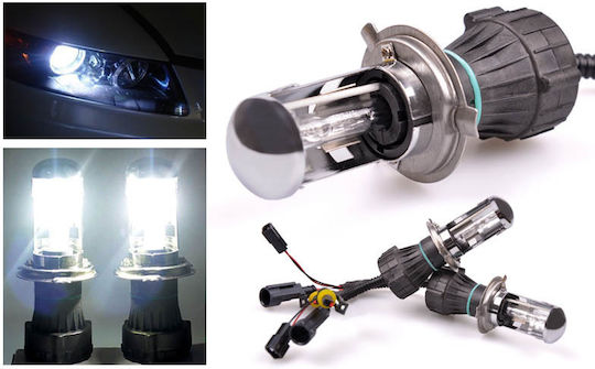 Λάμπα Αυτοκινήτου H4 Xenon 8000K Ψυχρό Λευκό 12V 35W