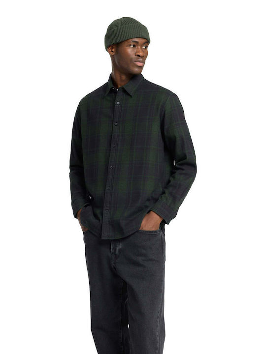 Langärmlig Flanell Hemd Black