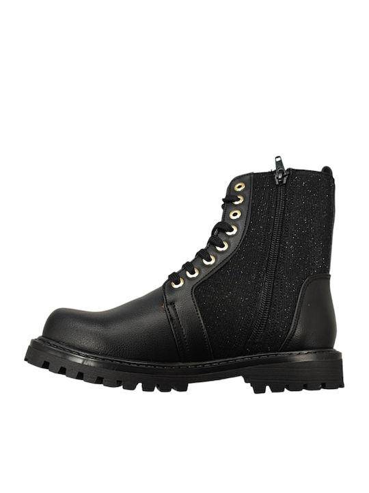 Leather Kids Boots Black
