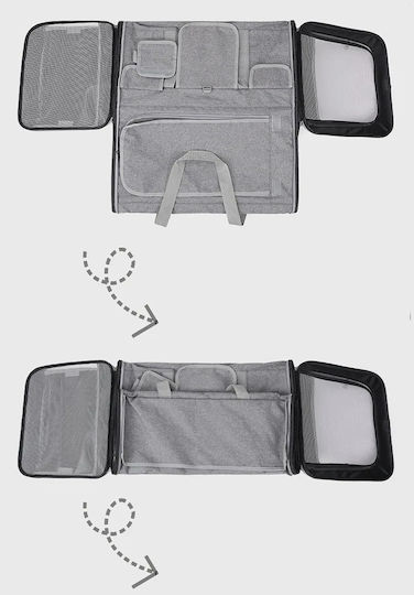 Pets Dog/Cat Carrying Gray Trolley L60xW39xH44cm