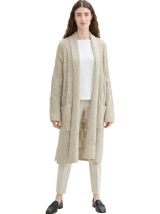 Γυναικεία Πλεκτή Ζακέτα Dusty Beige Melange