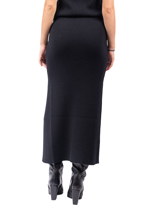 Maxi Φούστα Floral Black