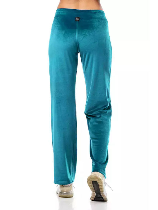 Bodymove Sweatpants Velvet Turquoise