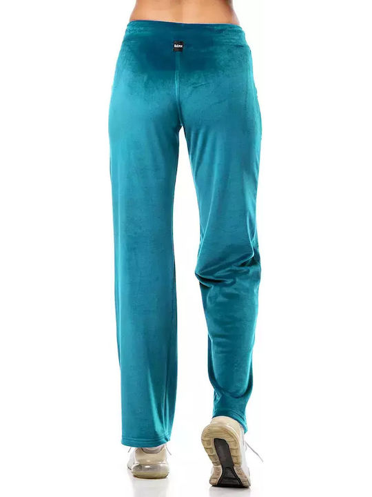 Sweatpants Velvet Turquoise