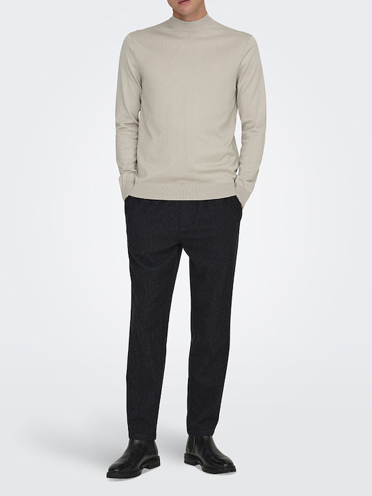 Παντελόνι Ελαστικό σε Tapered Γραμμή Black