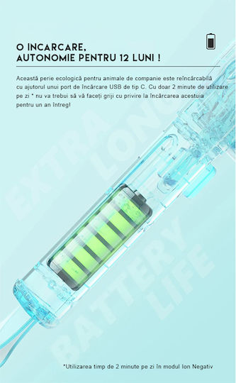 Electric Pet Grooming Brush Mdro Massage Function Negative Ion Sterilization Wood Lamp Pointer Playtime Usb Charging